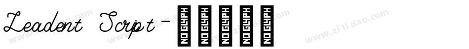 Leadent Script字体转换